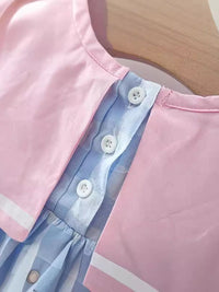 YK Checked Fit & Flare Dress