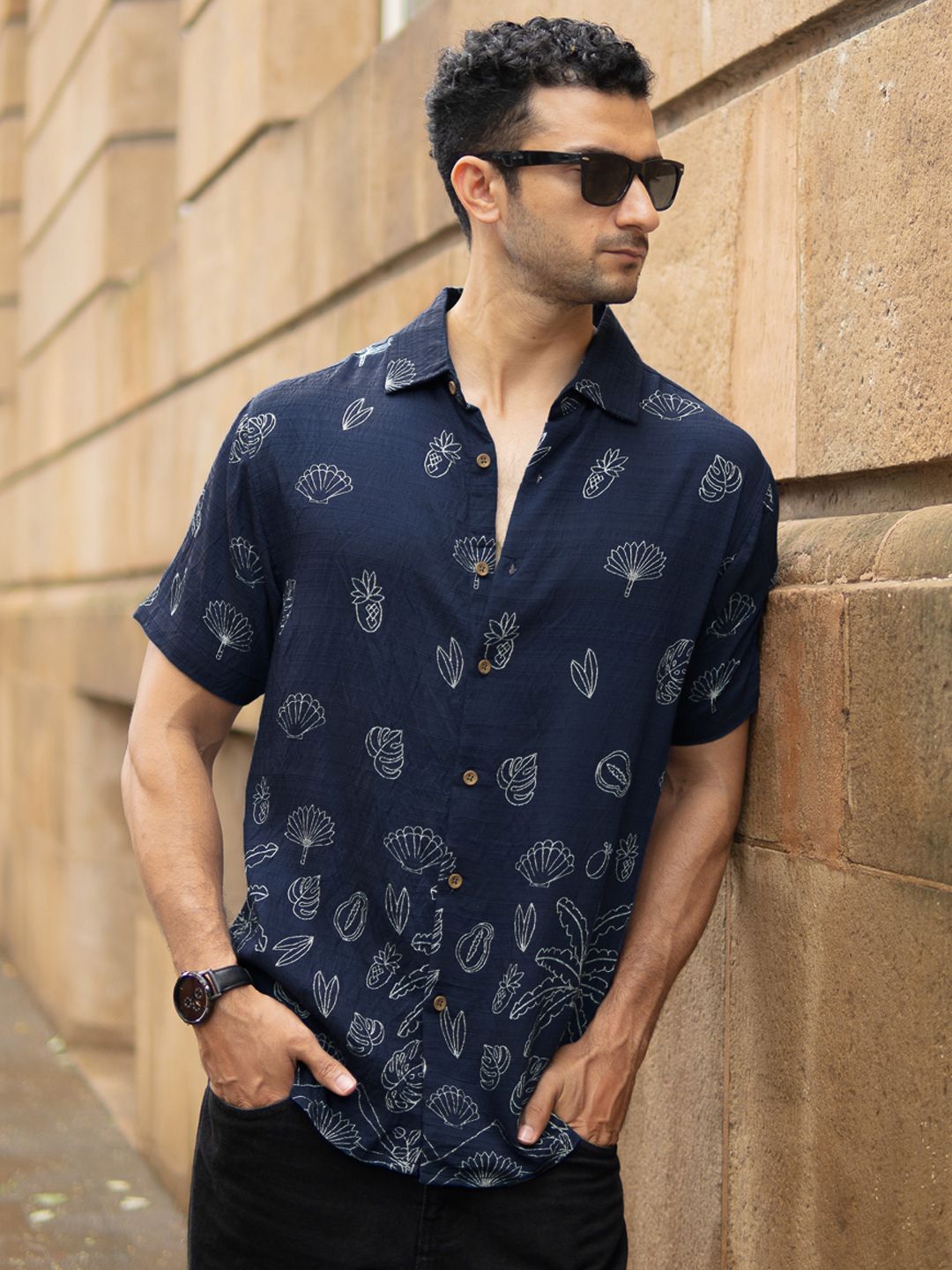 Powerlook SS25 Flowy Conversational Printed Casual Shirt
