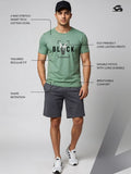 ADRO Typography Printed Short Sleeves Regular Fit Cotton T-shirt