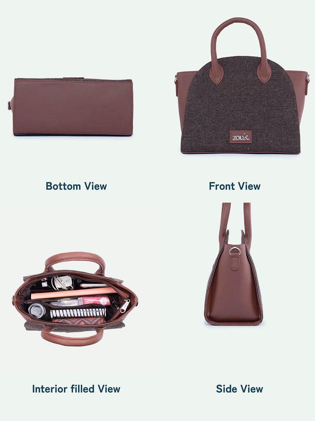 ZOUK Women Colourblocked Swagger Handheld Bag