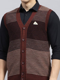 Monte Carlo Men Striped Woollen Cardigan