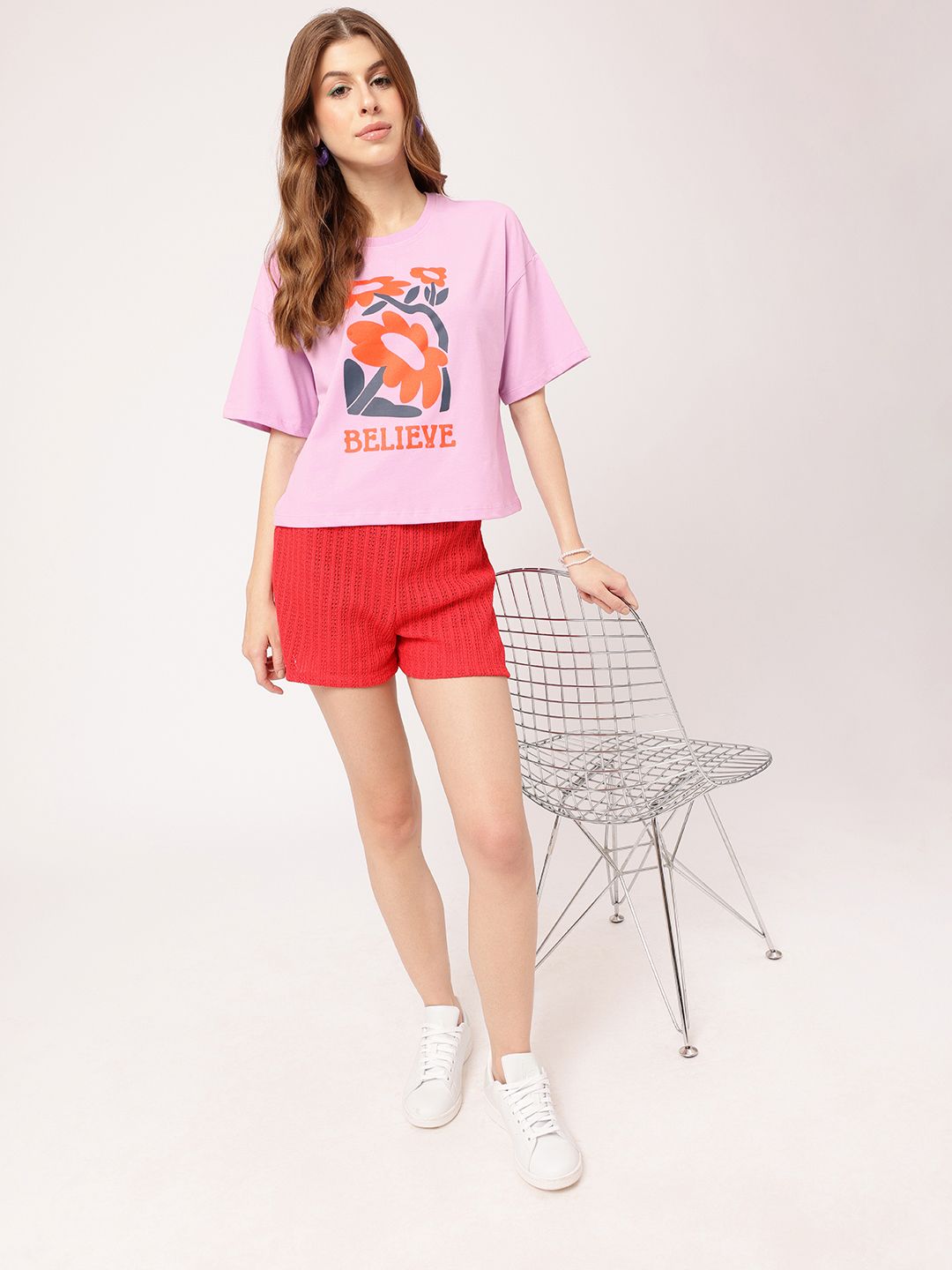 Pretty In Feminine Magic Printed Boxy T-shirt