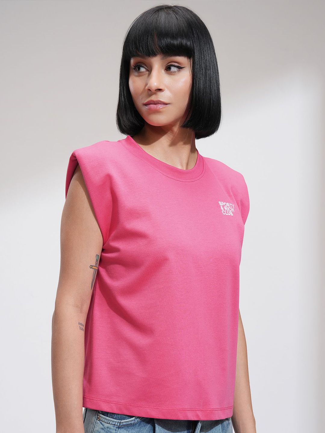 Street By Tokyo Talkies Women Chest Printed Relaxed Fit Top