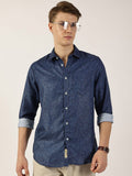 Thomas Scott Men Premium Spread Collar Solid Slim Fit Casual Shirt