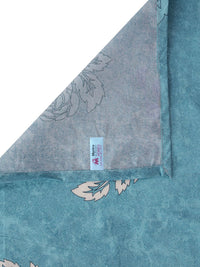 Myntra Elegant Homes Turquoise Blue Floral Pure Cotton 400 TC King Superfine Bedsheet dengan 2 Sarung Bantal-98 x 87 inci