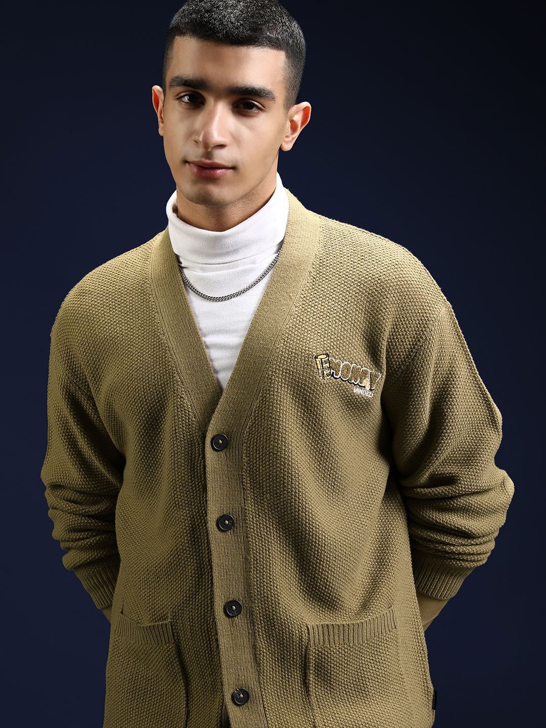 HIGHLANDER Men Embroidered Cardigan