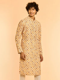 Diwas by Manyavar Men Ethnic Motifs Printed Mandarin Collar Kurta