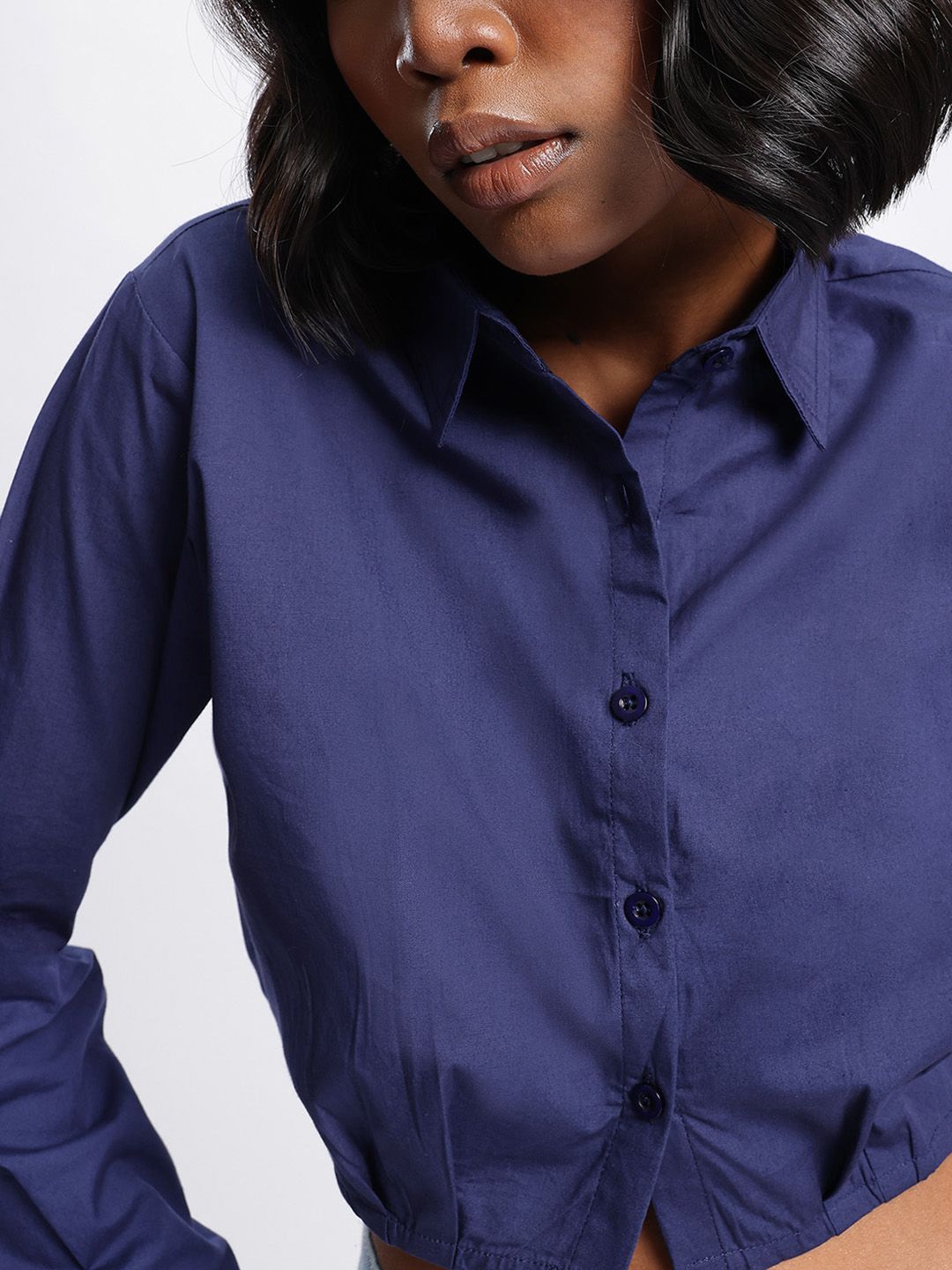 DressBerry Minimalist Majesty Boxy Crop Shirt