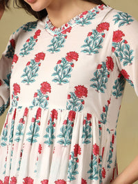 Mamicha Floral Print A-Line Maxi Dress