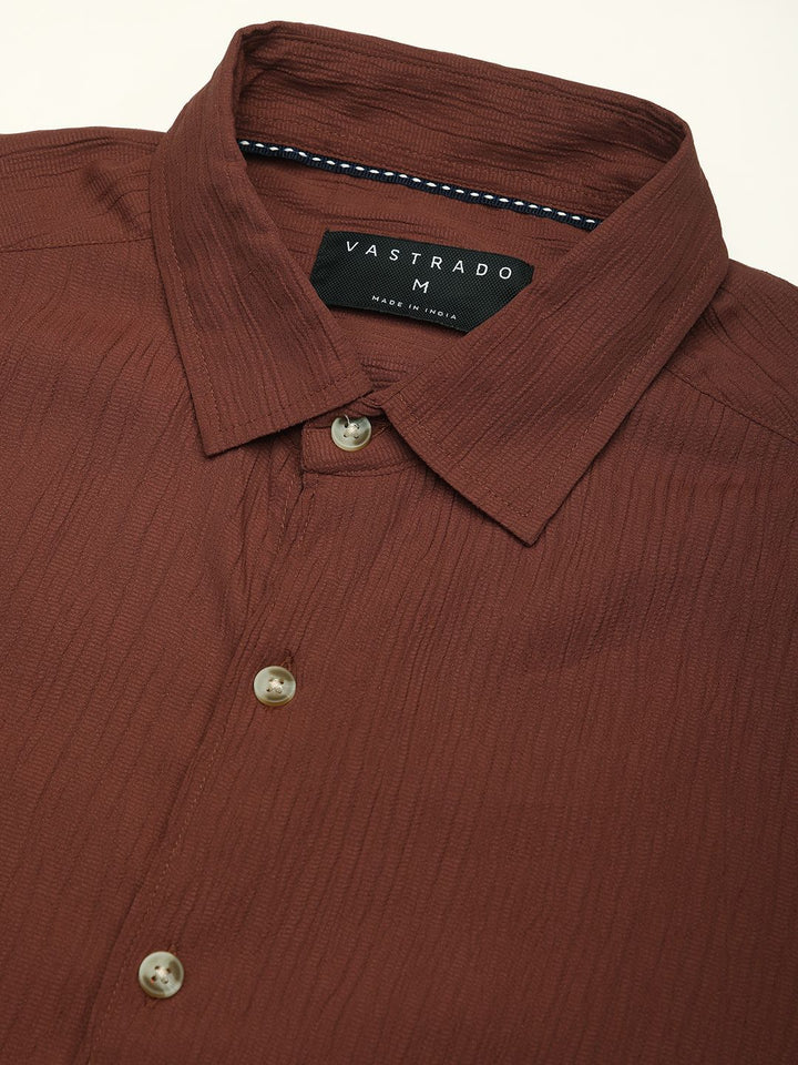 VASTRADO Men Classic Slim Fit Opaque Casual Shirt