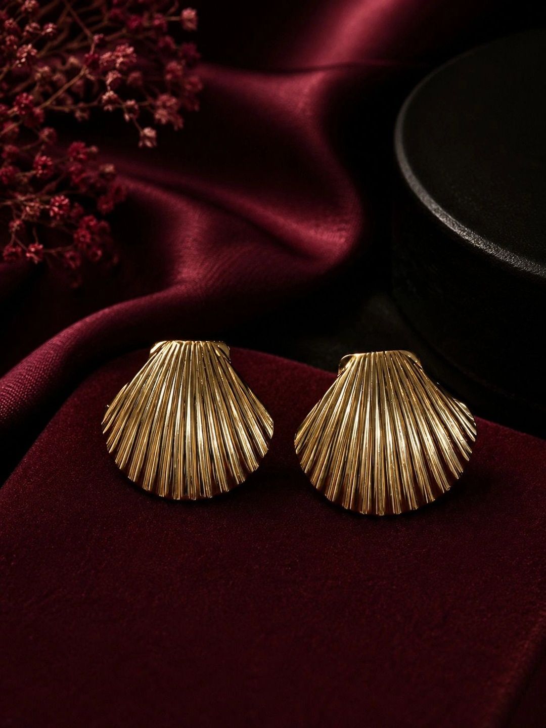 PANASH Gold-Plated Quirky Studs Earrings