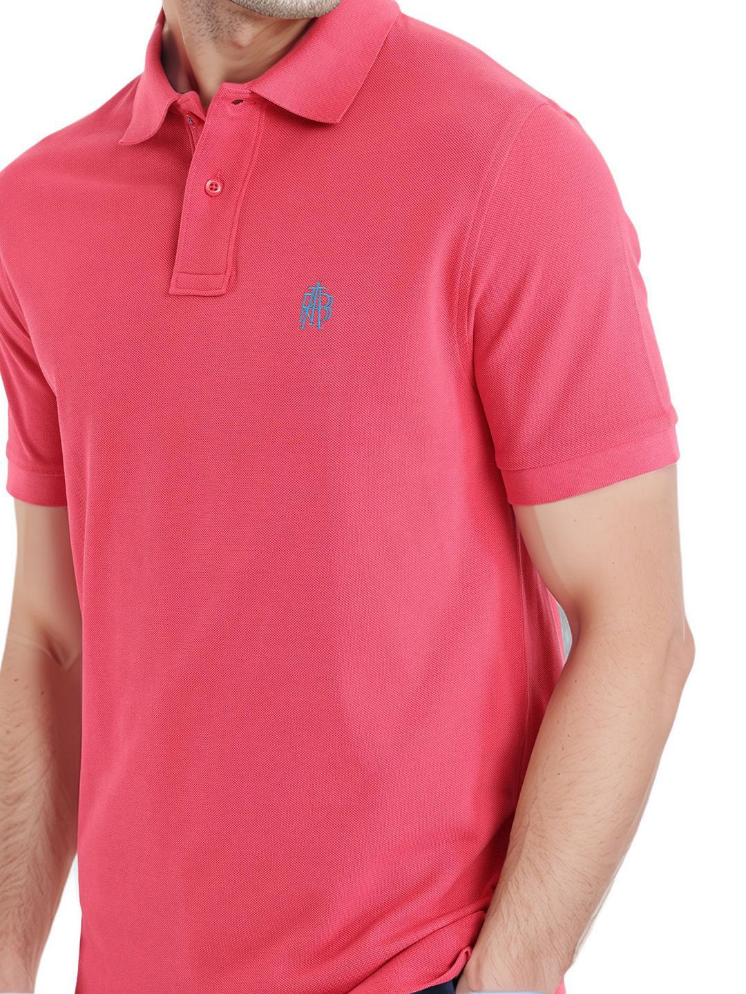 T-shirt kapas kolar pepejal lelaki yang jarang ditemui