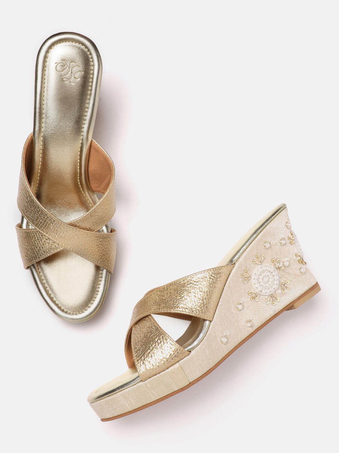 House of Pataudi Ethnic Wedge Heels