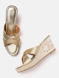 House of Pataudi Ethnic Wedge Heels