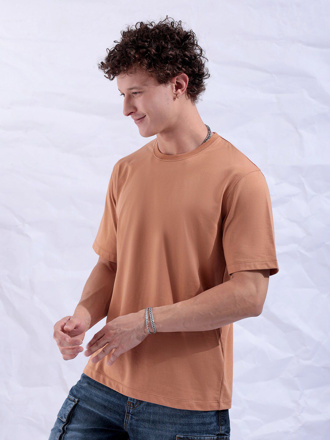 The Indian Garage Co Round Neck Cotton T-shirt