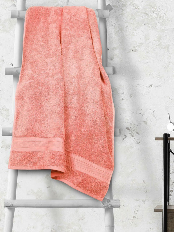 MYTRIDENT Coral Cotton 500 GSM Bath Towel