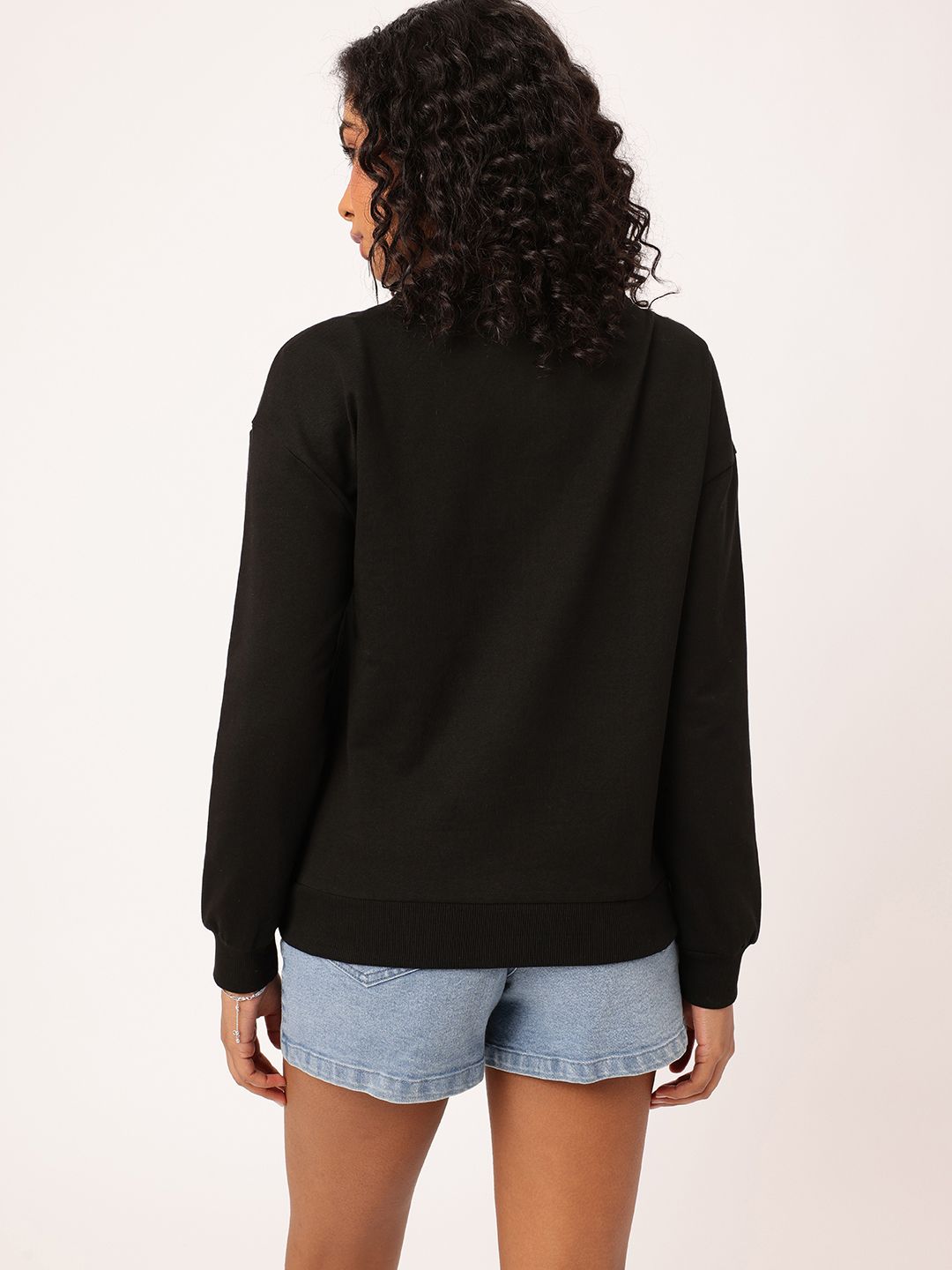 DressBerry Graphic Printed Cotton Terry Sweatshirt