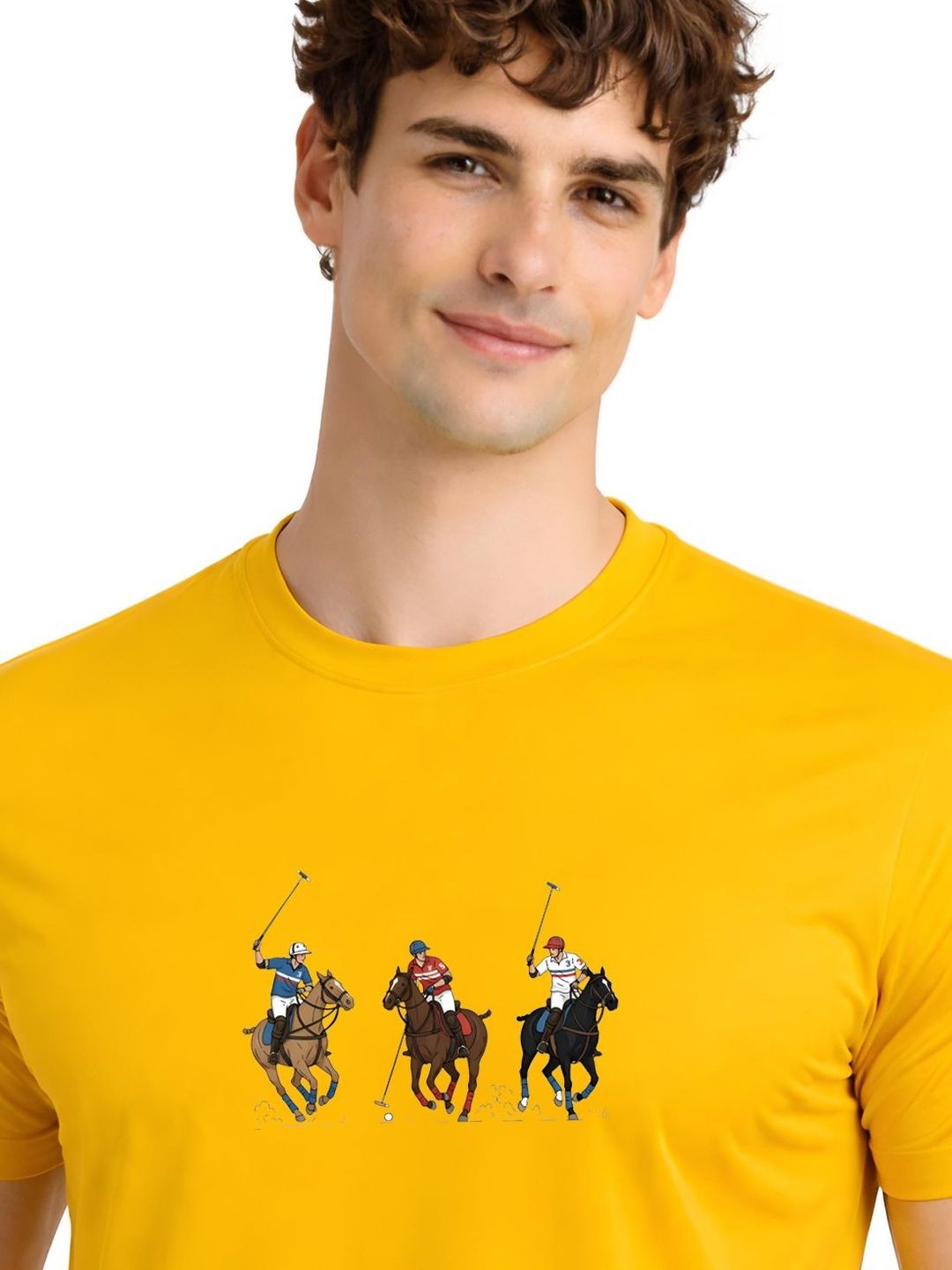 ADRO Typography Printed Round Neck Cotton Regular Fit T-shirt