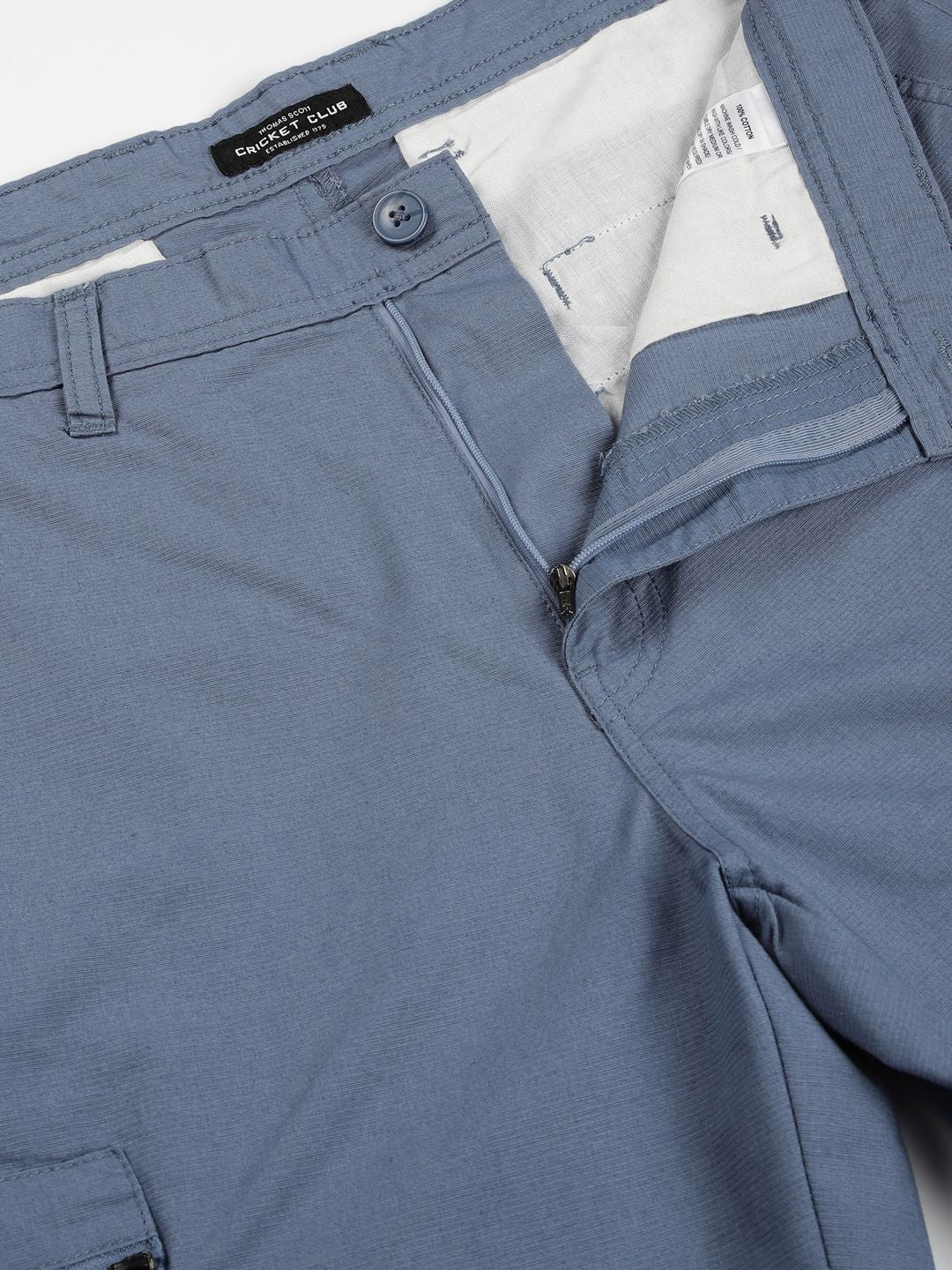 Thomas Scott Men Smart Cricket Club Collection Easy Wash Cargo Trousers