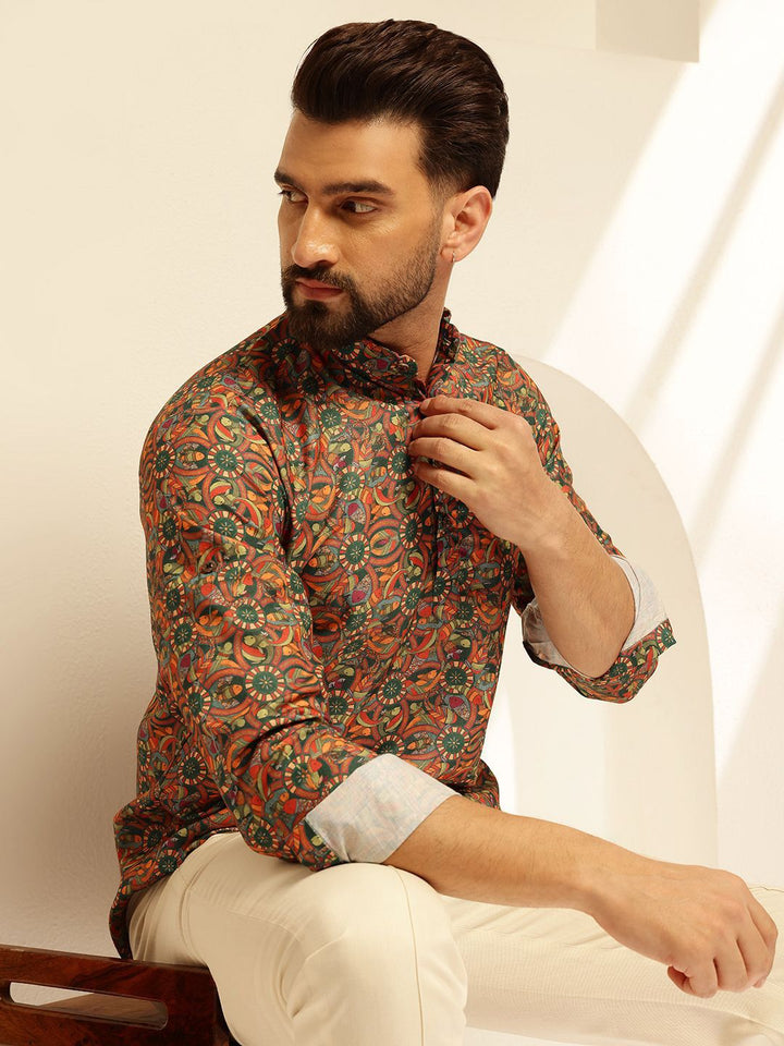 SOJANYA Quirky Printed Cotton Straight Kurta