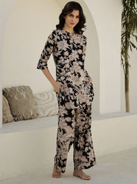 SANSKRUTIHOMES Women Floral Printed Pure Cotton Night suit