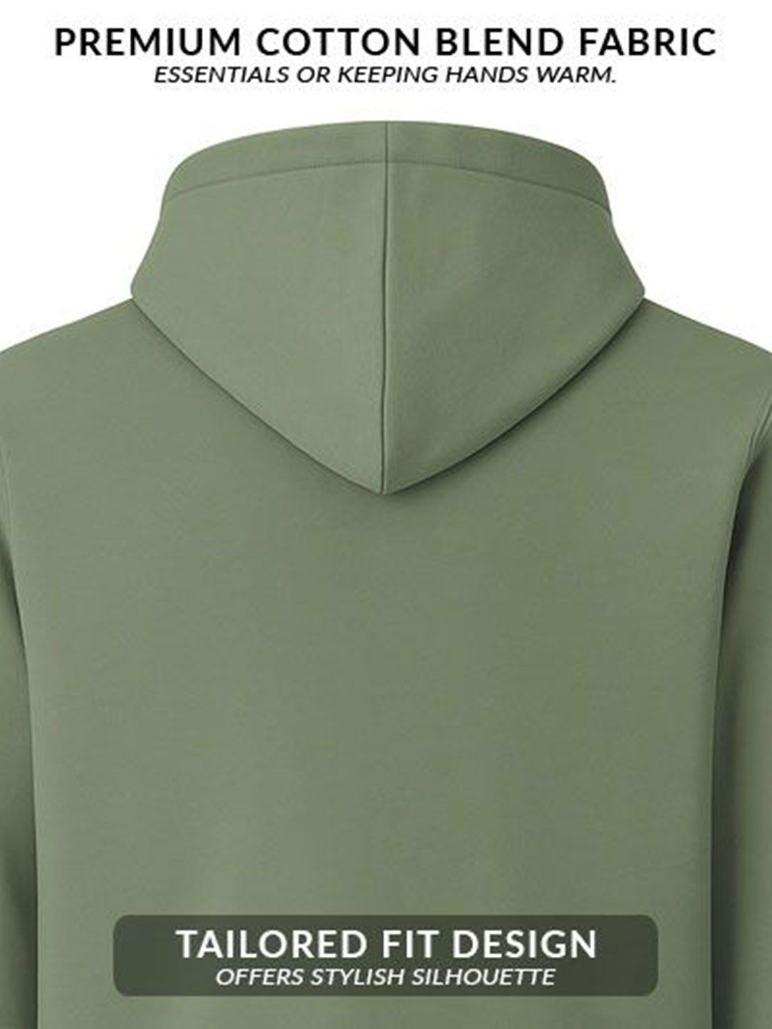 ADRO Men Long Sleeves Front-Open Hooded Sweatshirt