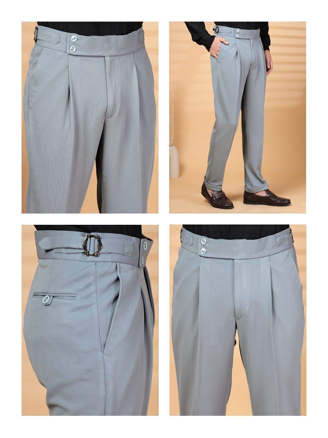 Moda Rapido Men Easy Wash Pleated Trousers