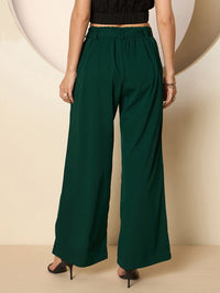 Antheaa Women Smart High-Rise Pleated comfort Trousers