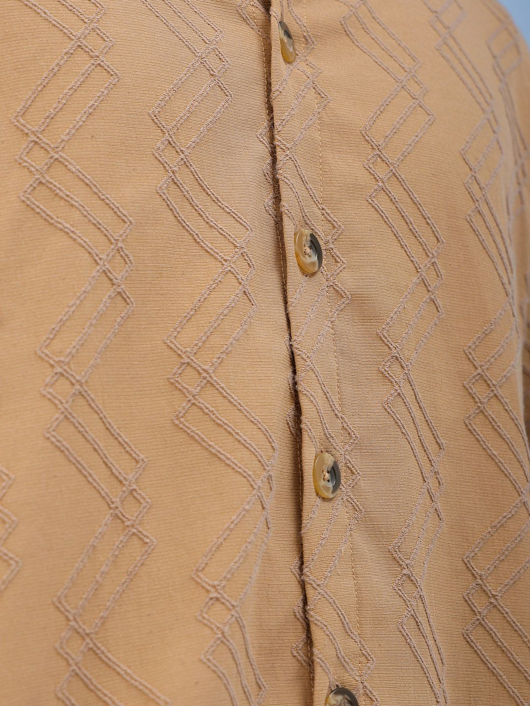 The Indian Garage Co Men Relaxed Fit Dobby Textured Resortwear Shirt