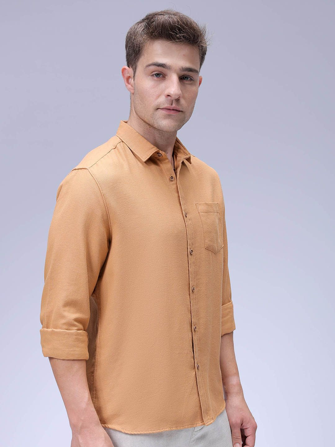 The Indian Garage Co Men Regular Fit Solid Resortwear Shirt
