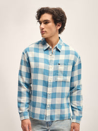 THE BEAR HOUSE Men Gingham Checks Opaque Checked Casual Shirt