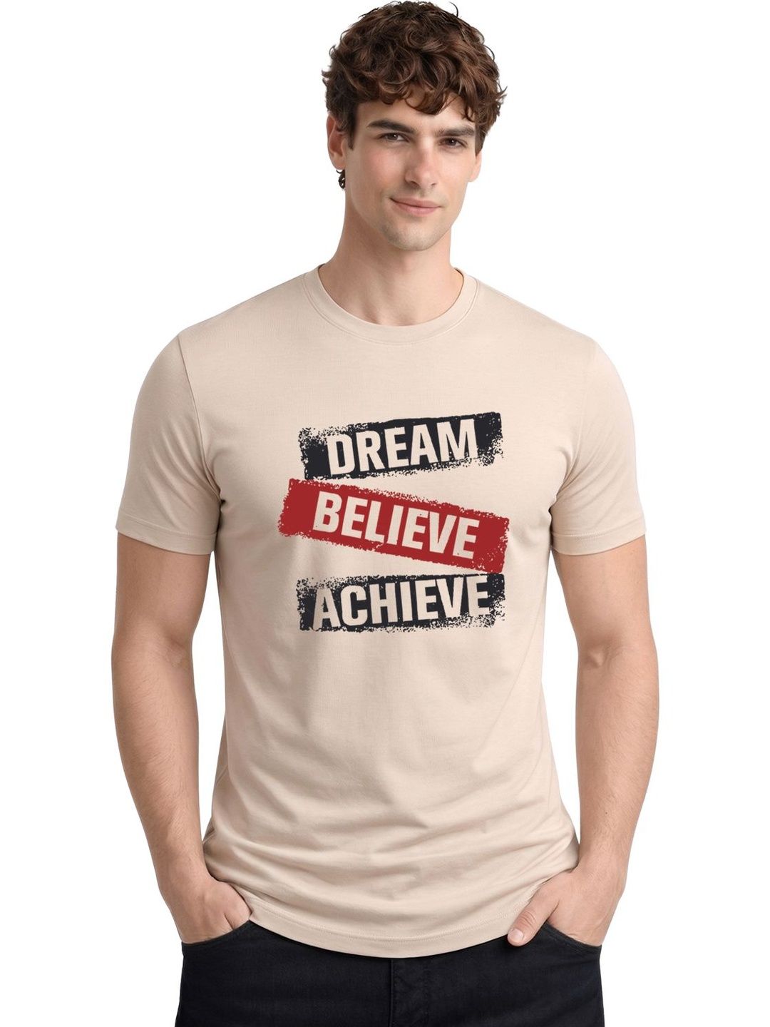 ADRO Men Typography Printed T-shirt
