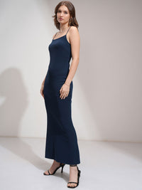 Tokyo Talkies Women Solid Strappy Bodycon Midi Dress