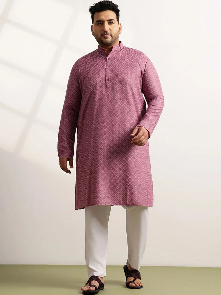 SOJANYA PLUS Men Printed Regular Kurta with Trousers
