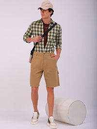 The Indian Garage Co Men Pure Cotton Relaxed Fit Chino Shorts