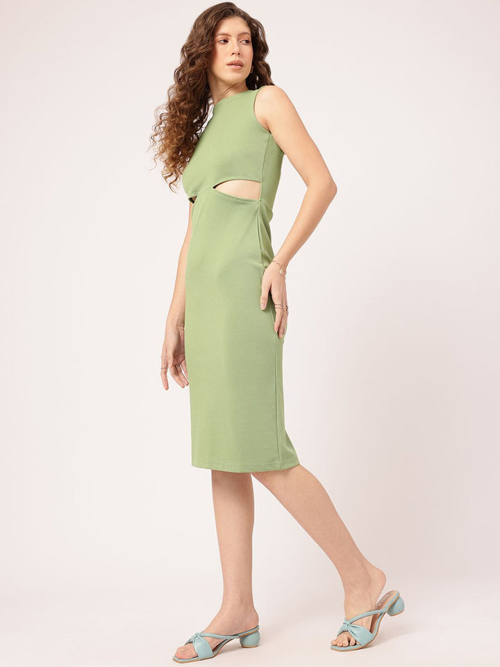 DressBerry Bold Basics Cut-Out Detail Bodycon Midi Dress