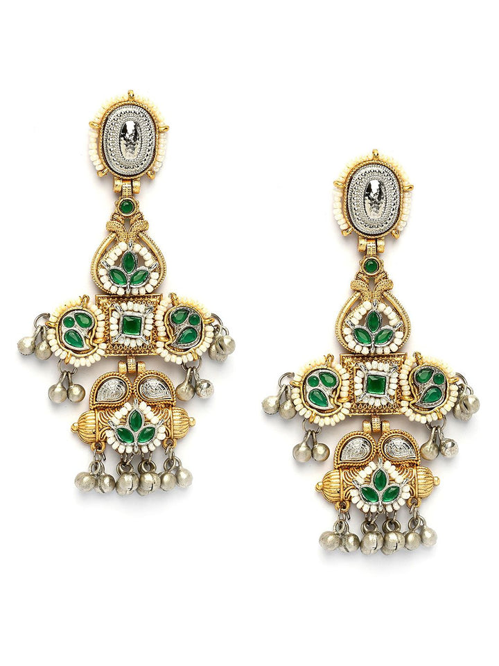 Karatcart Kundan Kundan Kundan Kundan & Anting-anting Drop Beaded