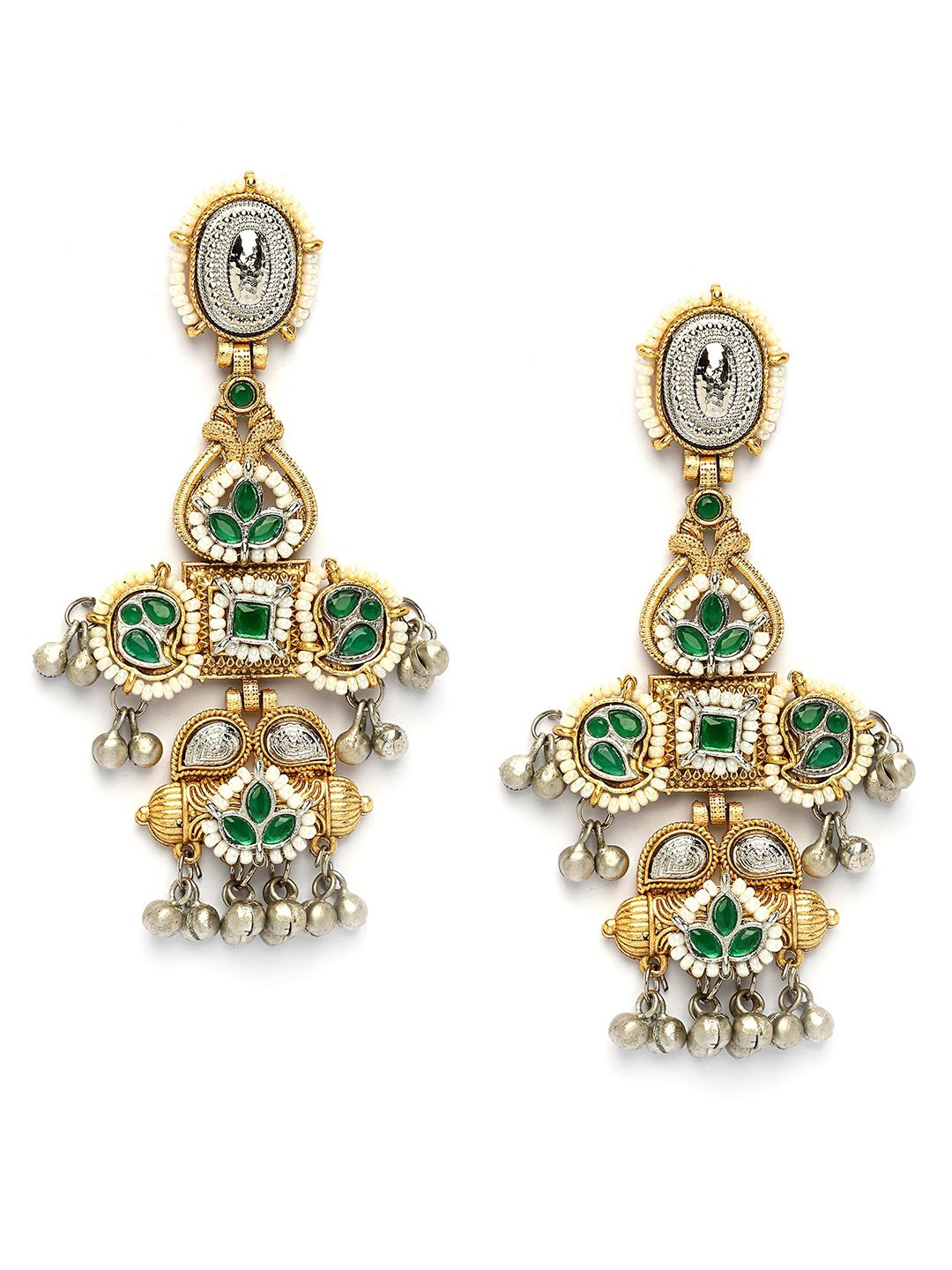 Karatcart Kundan Kundan Kundan Kundan & Anting-anting Drop Beaded