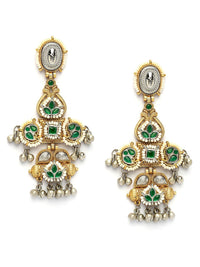 Karatcart Kundan Kundan Kundan Kundan & Anting-anting Drop Beaded