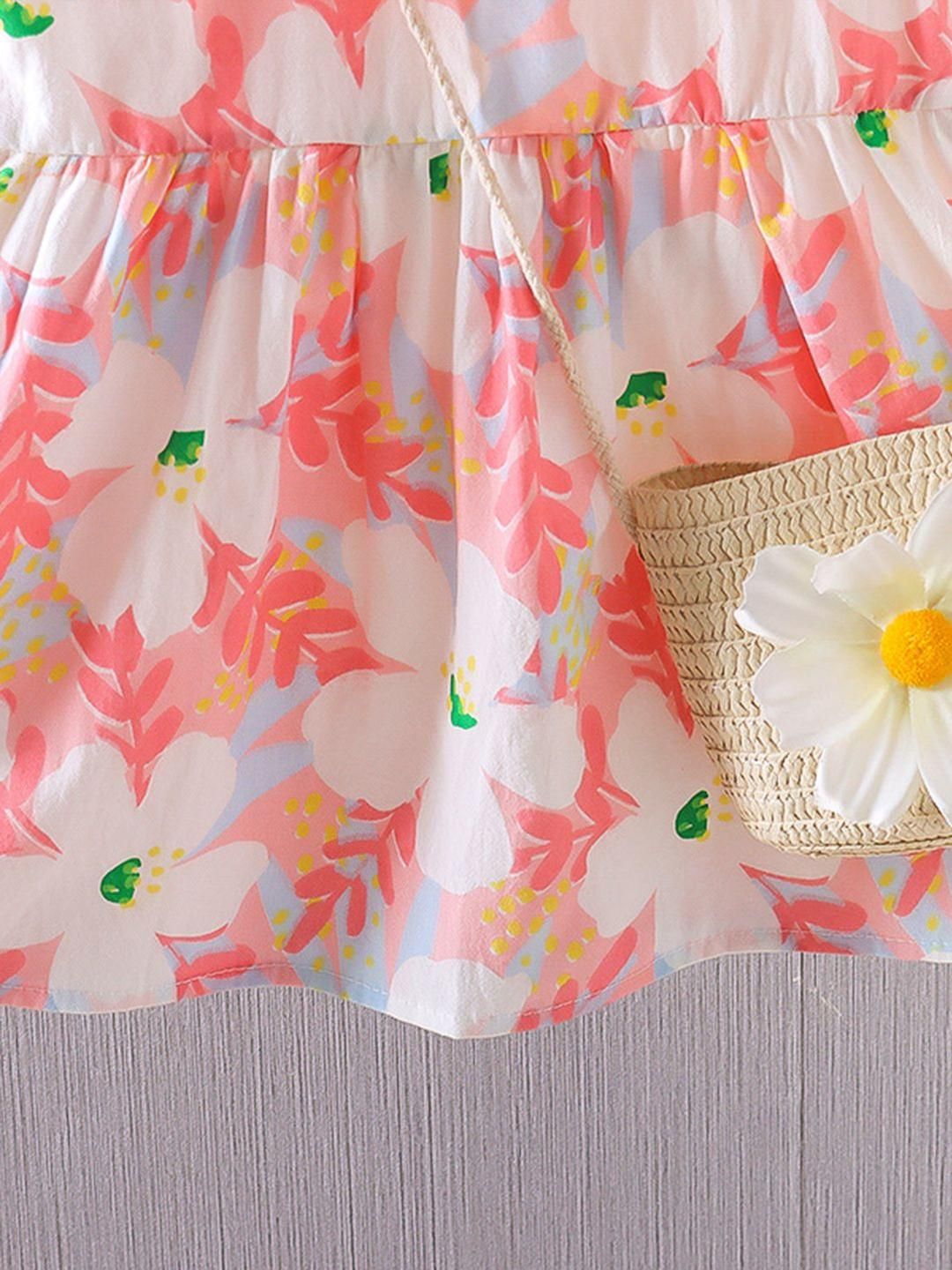 YK Floral Print Peplum Dress