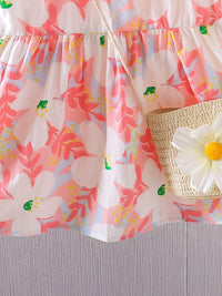 YK Floral Print Peplum Dress