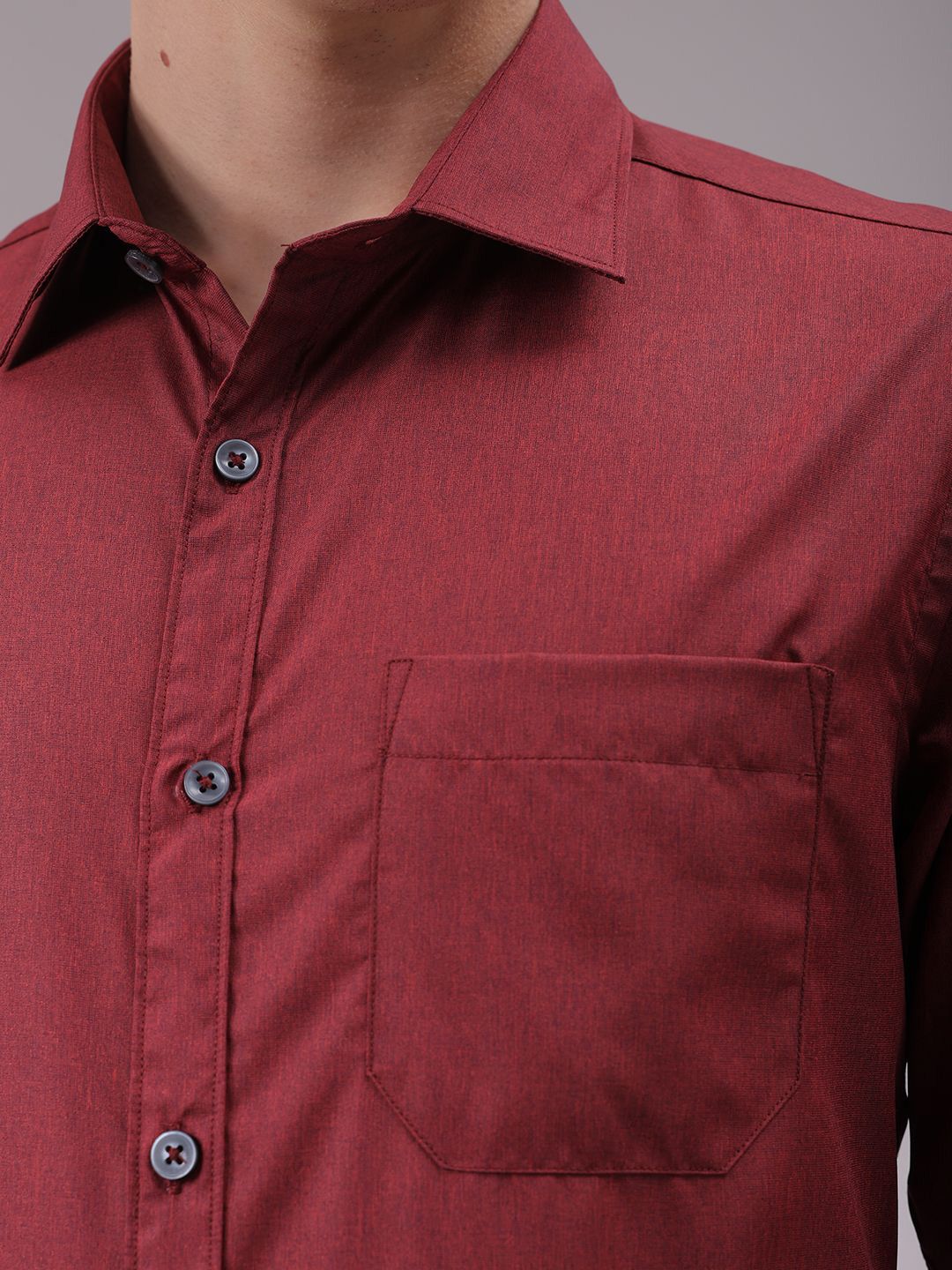 The Indian Garage Co. X Luxe Men Cutaway Collar Solid Slim Fit Formal Shirt
