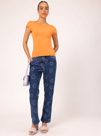 DressBerry Fancy Fusion Open Back Extended Sleeves Top