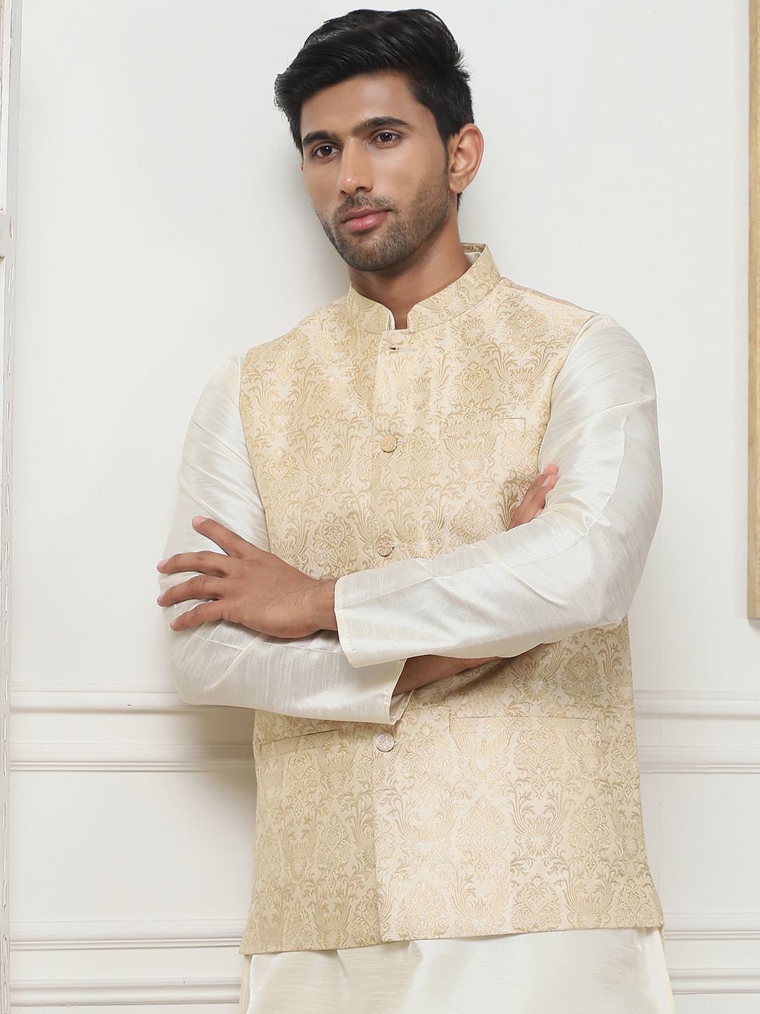 Anouk Woven Design Nehru Jacket
