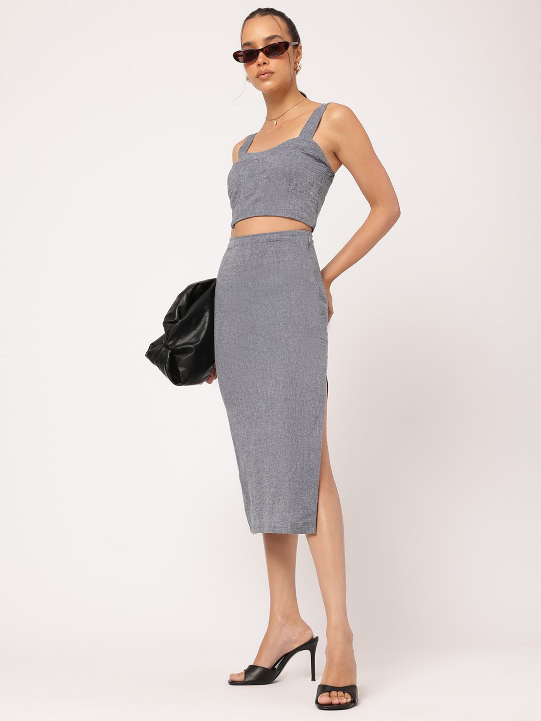 DressBerry Formal Fever High Waist Midi Pencil Skirt
