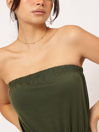 DressBerry Effortless Elegance Strapless Waist Tie-Up Bandeau Jumpsuit