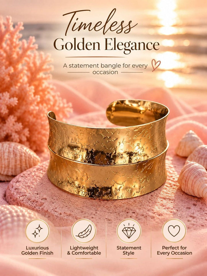 VOGUE PANASH Gelang Cuff Bersalut Emas
