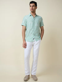 Thomas Scott Men Embroidered Regular Fit Casual Shirt
