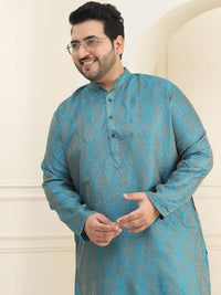 SOJANYA PLUS Plus Size Tenunan Rekaan Kurta Lurus dengan Piyama