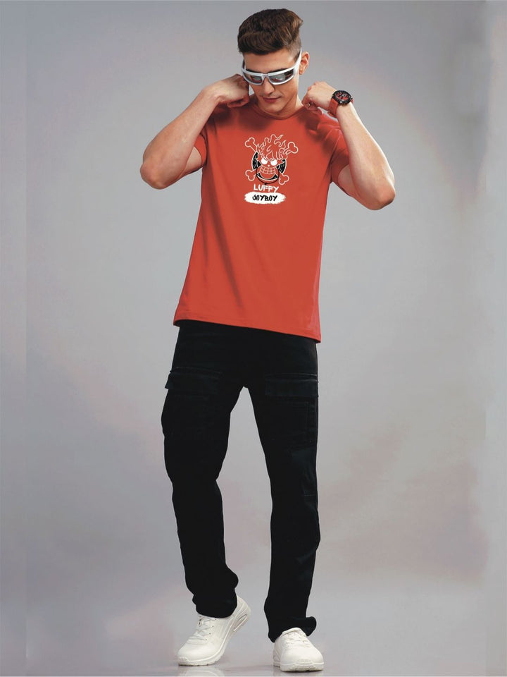 ADRO Men Printed Applique T-shirt